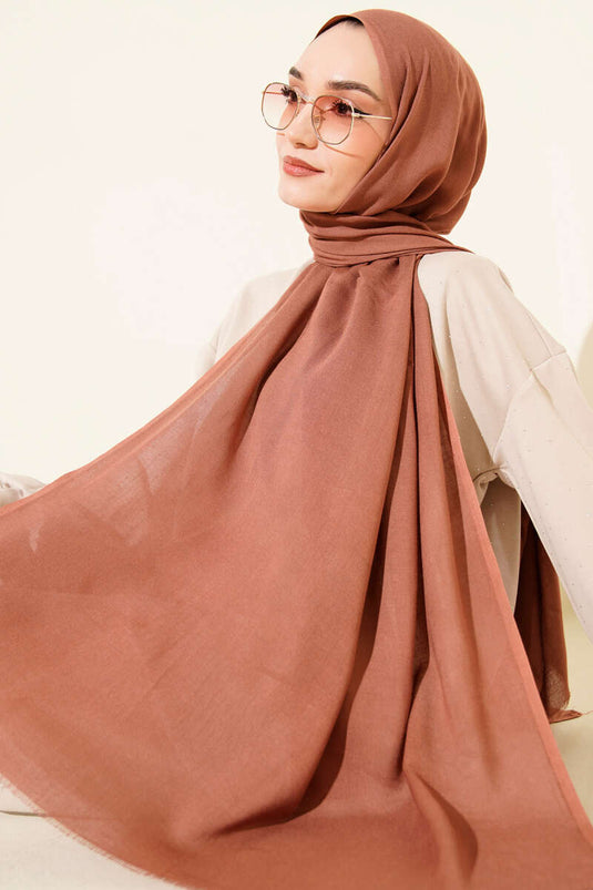 Liora Cotton Shawl Cinnamon -168