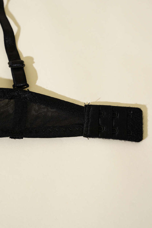 Lotus Support Jacquard Bra Black