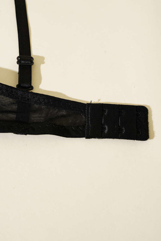 Lotus Non-Padded Jacquard Bra Black