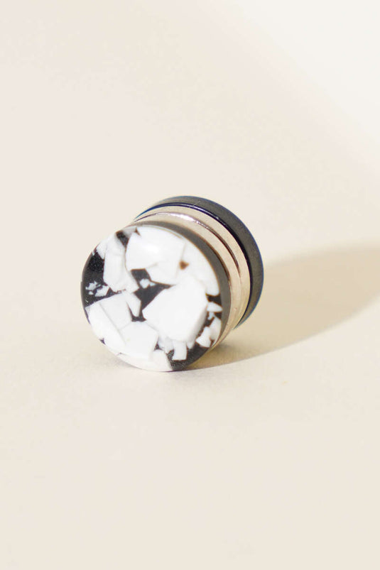 Aimant pour foulard noir à motifs Lotus Series