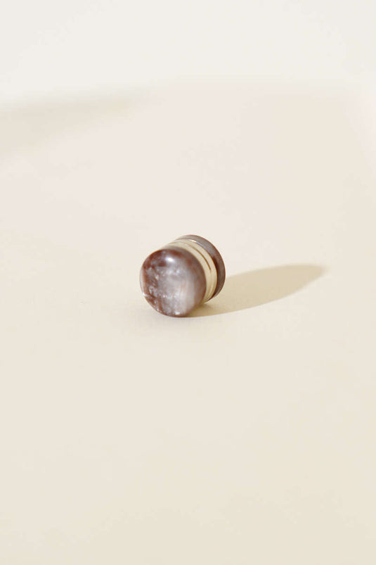 Lotus Serisi Ekru Kahve Eşarp Mıknatısı