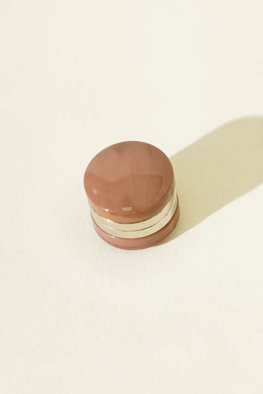 Lotus Serisi Mat Soft Kahve Eşarp Mıknatısı