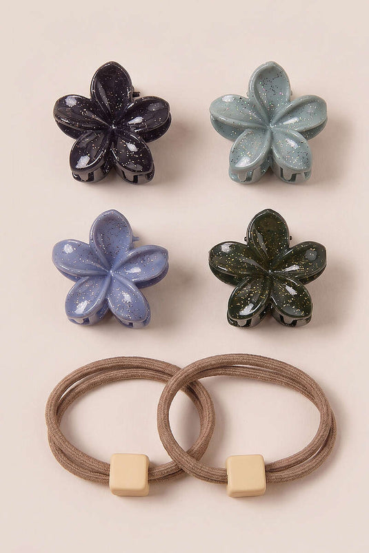 Lotus Set with Elastic Clip Milk Coffee