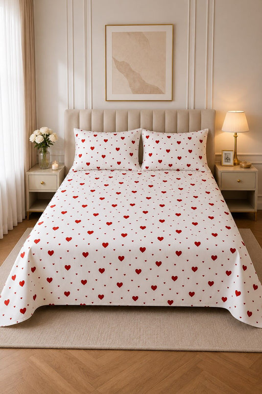 Love ensemble de housse de couette double blanc