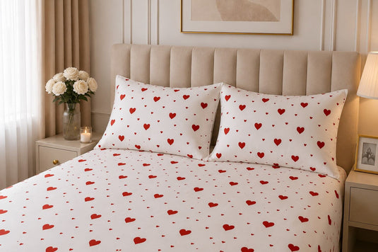 Love ensemble de housse de couette double blanc