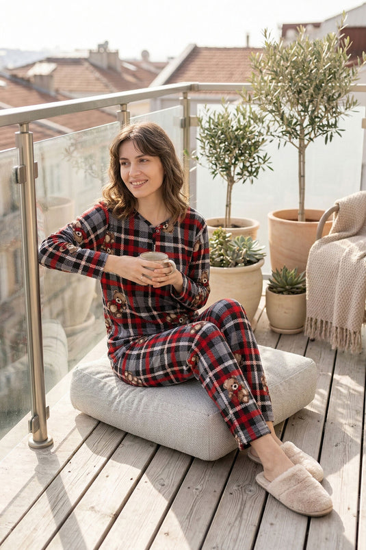 Lovely Patterned Pajama Set -11