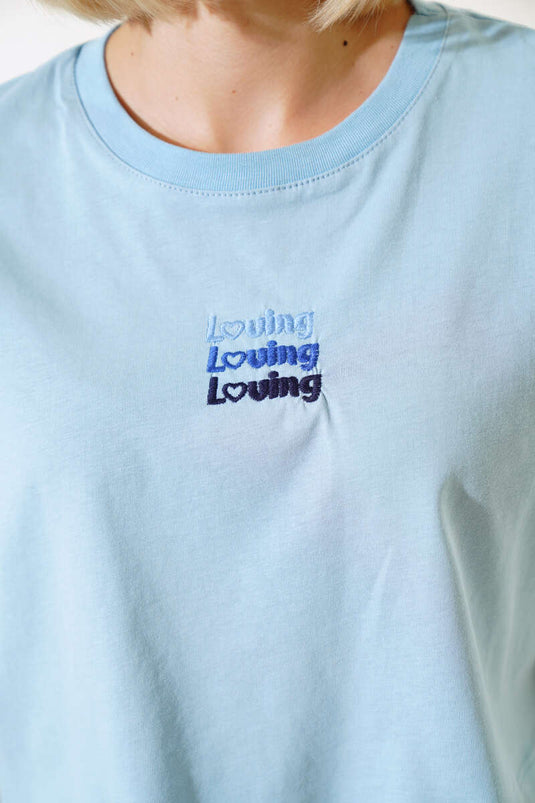 Loving Written T-shirt Blue