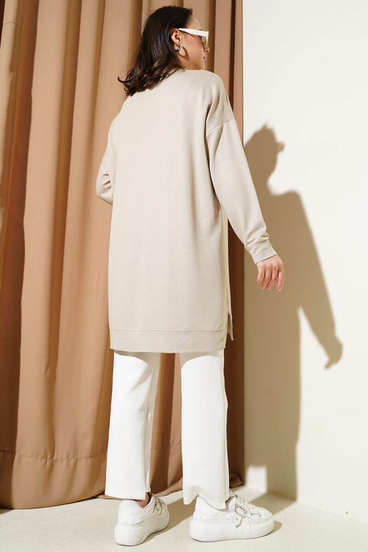 Loyşa Armalı Basic Tunic Beige
