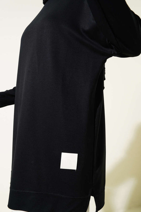 تونيك لويزا الأساسي المطرز باللون الأسود