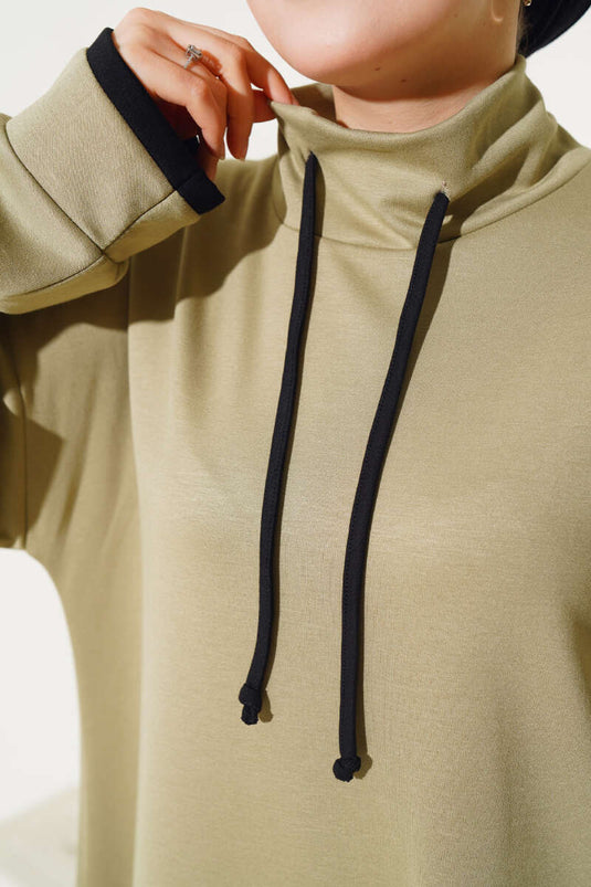 Loyşa Armalı Yaka İpli İkili Takım Çağla Yeşili