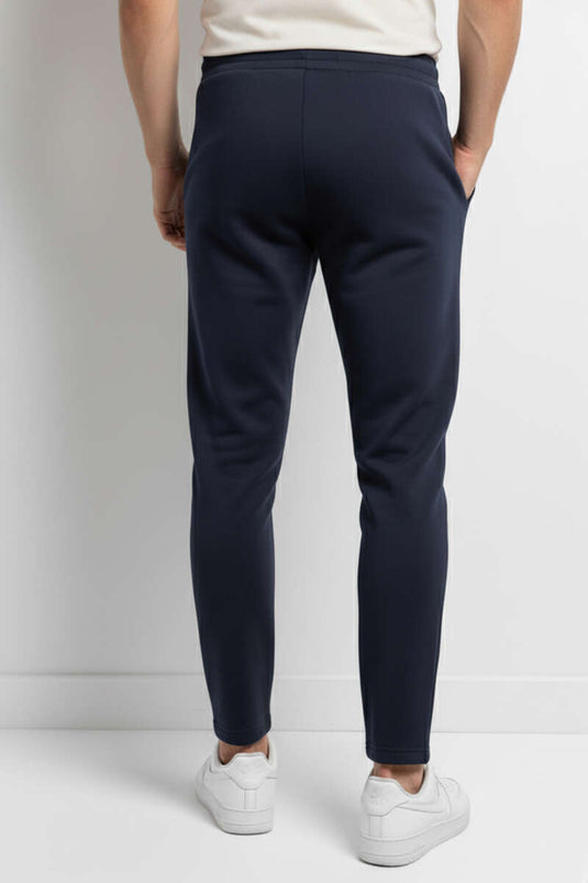 Loyşa Waist-Tie Stretch Men's Pants Navy Blue