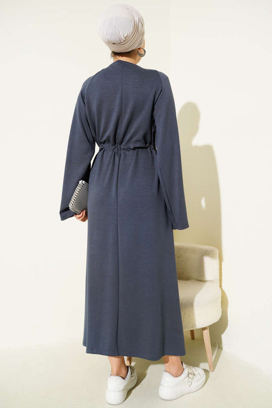 Loysa Tunnel Detail Dress, Smoke Grey