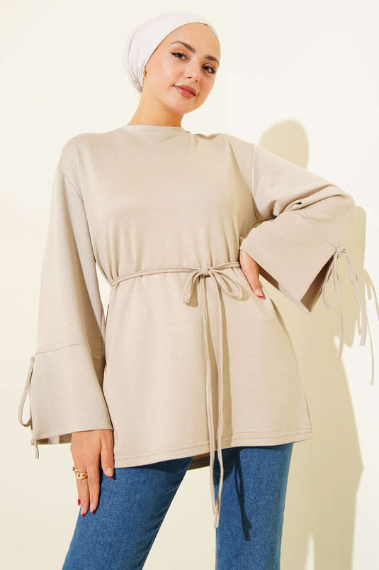 Túnica Loysha con cuerda atada a la muñeca y piedra