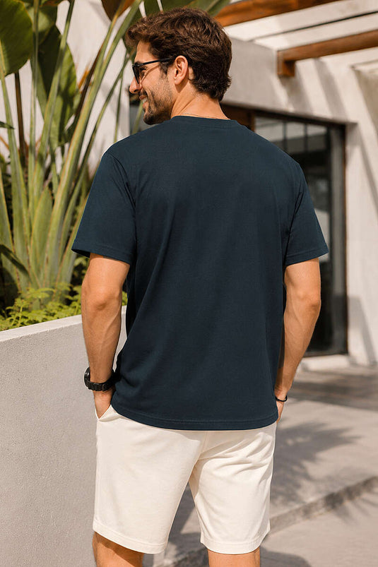 Loyşa Bisiklet Yaka Erkek T-shirt Füme