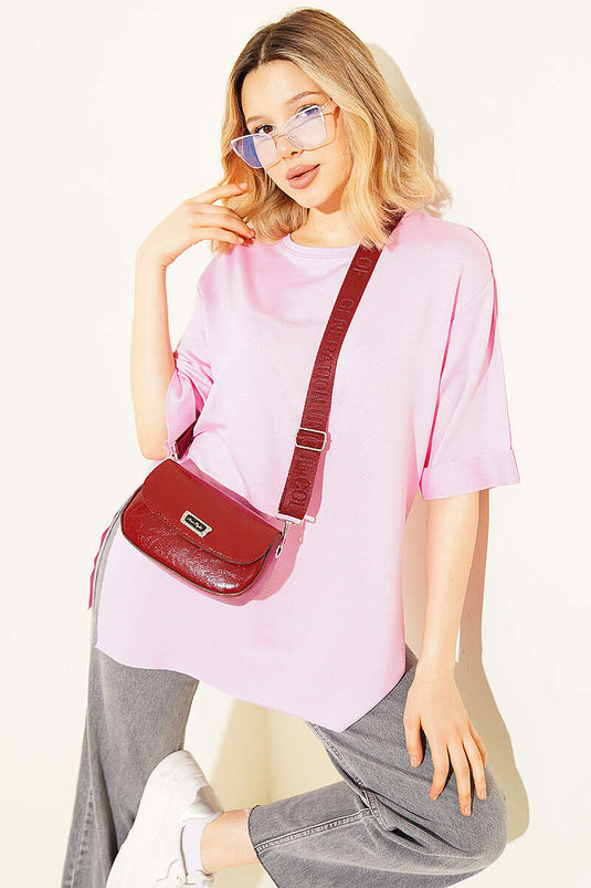 Loyşa Duble Kol Yırtmaçlı T-shirt Pembe