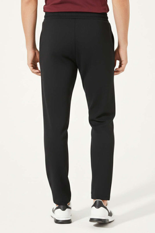 Loyşa Plain Cuffed Men's Sweatpants Black