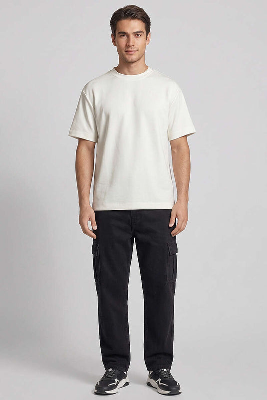 Loyşa T-shirt basique homme blanc