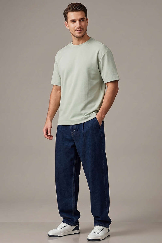 Loyşa Herren Basic T-Shirt Mint