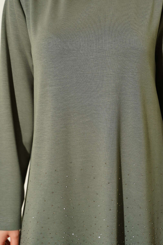 Loyşa Mini Taş Süslemeli İkili Takım Çağla Yeşili