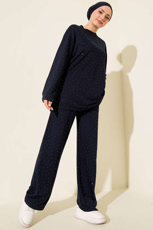 Ensemble double décoré de petites pierres Loyşa Mini Parlement