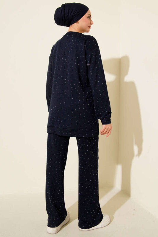 Ensemble double décoré de petites pierres Loyşa Mini Parlement