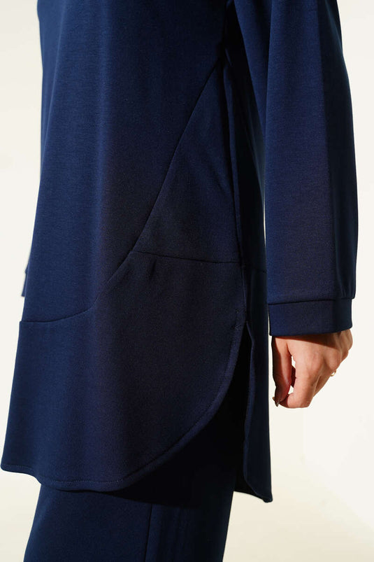 Loyşa Oval Kesim İkili Takım Lacivert