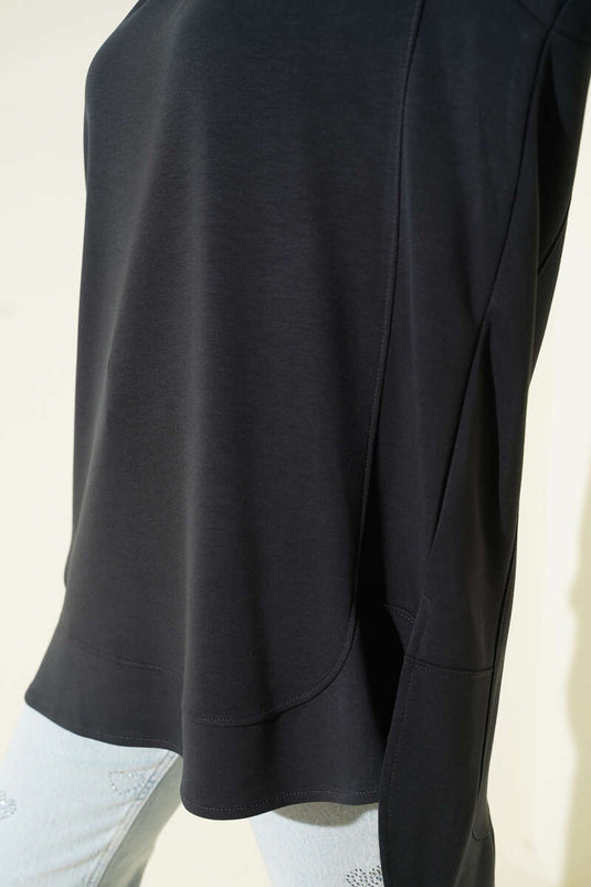 Tunique Oversize Loyşa Coupe Ovale Anthracite