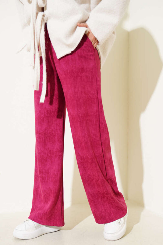 Loyşa Palazzo Pantolon Bordo