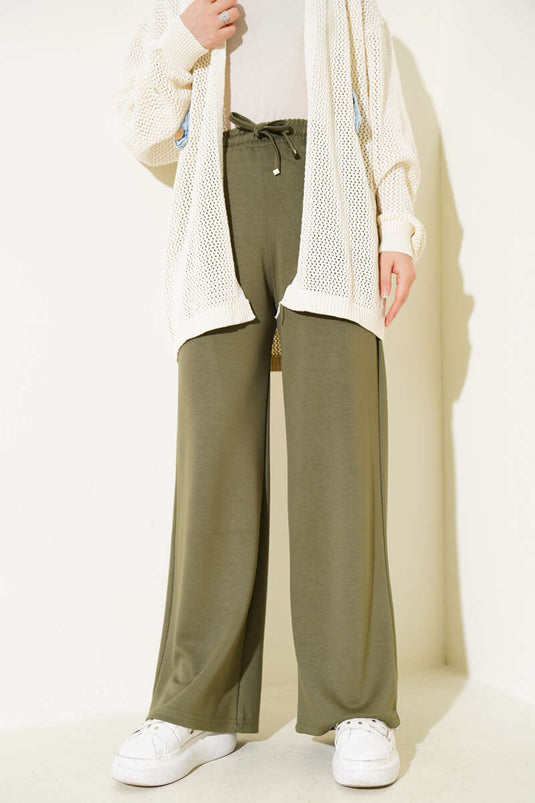 Loyşa Palazzo Pantolon Haki