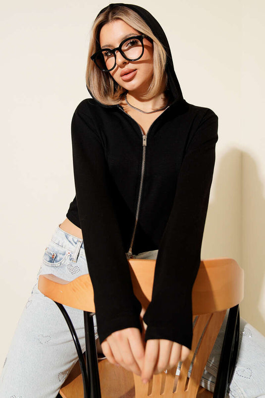 كارديجان لويشا قصير بدون أصابع أسود