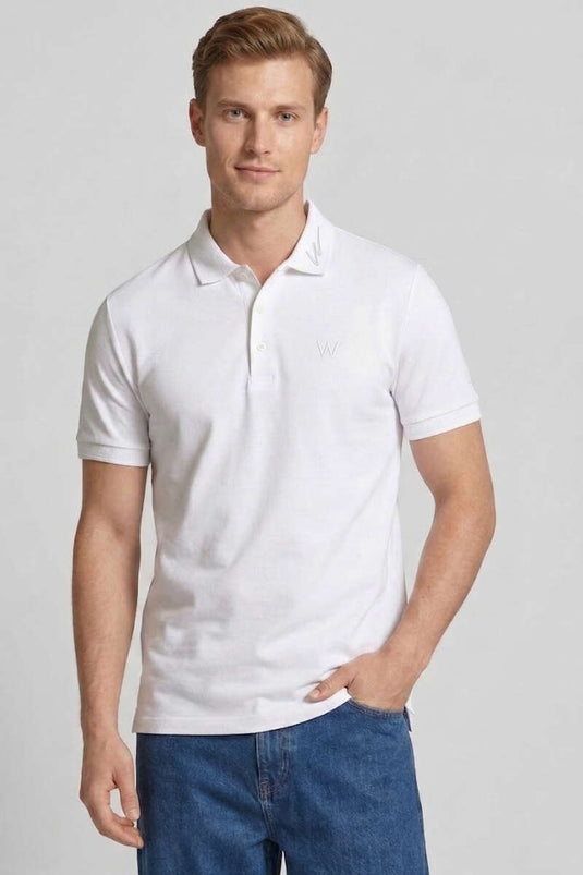 Loyşa Polo Yaka Erkek T-shirt Beyaz