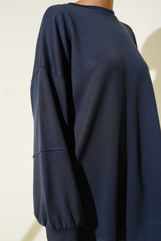 Loyşa Casual Basic Tunic Smoked