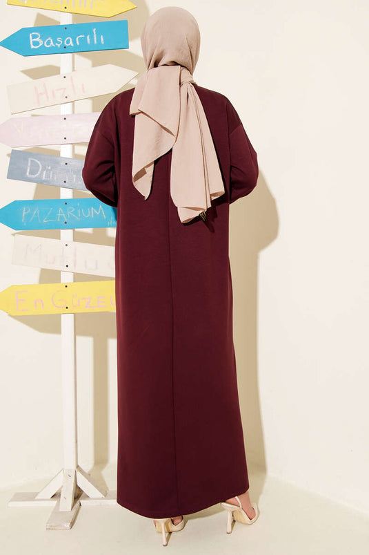 فستان لويزا كاجوال بورجوندي