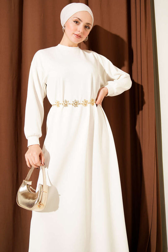 Robe ample Loisha, écru