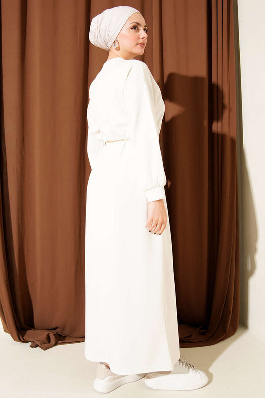 Robe ample Loisha, écru