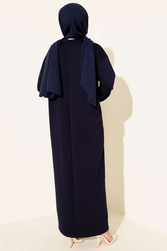 فستان لويشا الكاجوال باللون الأزرق الداكن