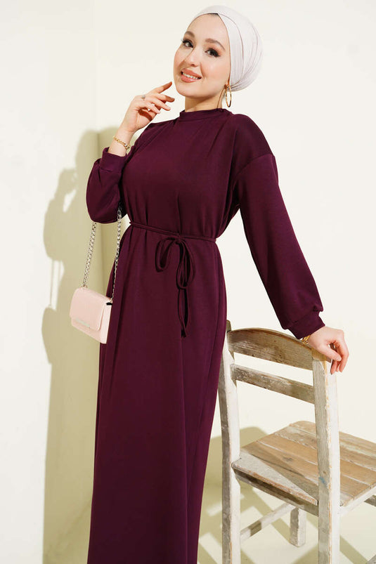 Robe ample Loyşa couleur prune