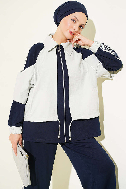 Completo Due Pezzi A Righe Navy Loyşa