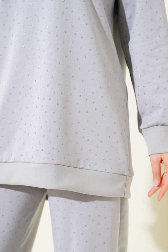 Loyşa Sim Puantiyeli İkili Takım Gri