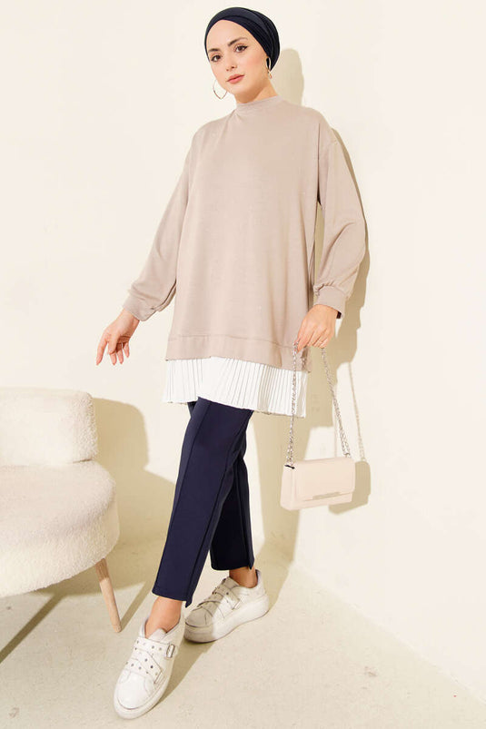 Pleated Tunic with Loysha Stone