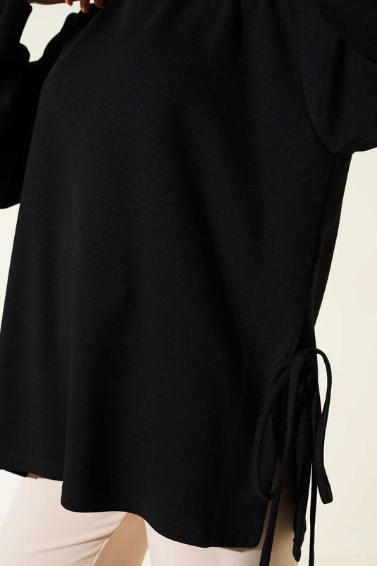 Tunica con Lacci Laterali Nera Loyşa