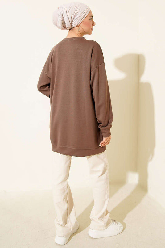 Loyşa Round Pearl Tunic Mink