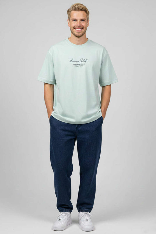 T-shirt da uomo Lunuon con stampa, colore menta