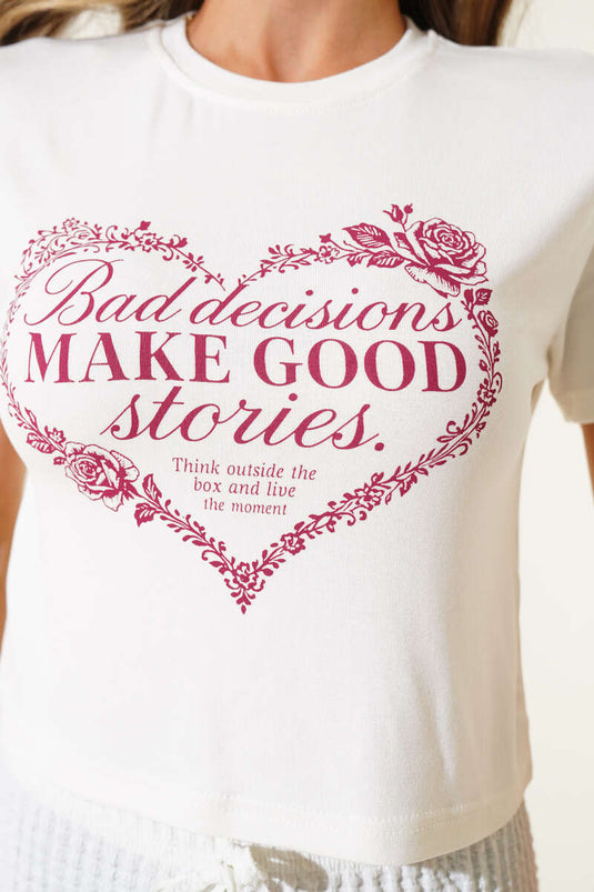 Make Good Printed Crop Ecru