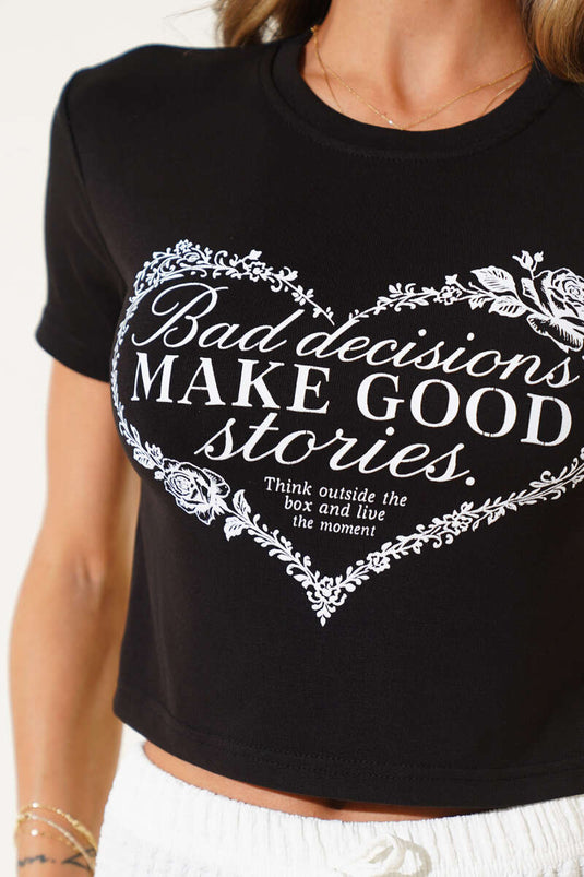 Make Good Printed Crop Black
