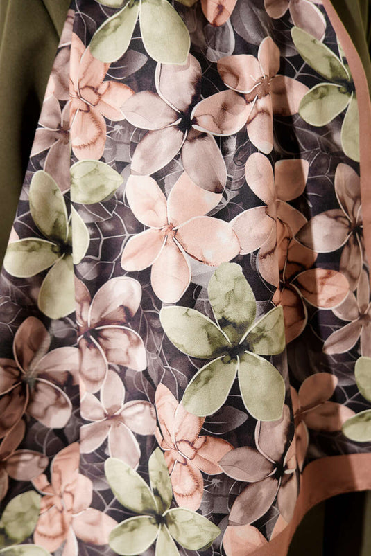 Manolya Pañuelo Estampado Negro Latte