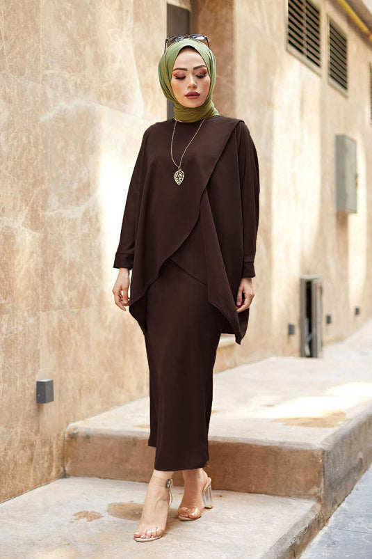 Combinaison Double Jupe et Tunique MDI Marron