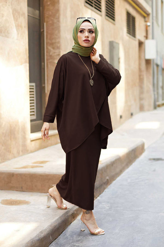 Combinaison Double Jupe et Tunique MDI Marron