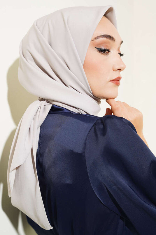 Medine-Seide Schal Hellbeige