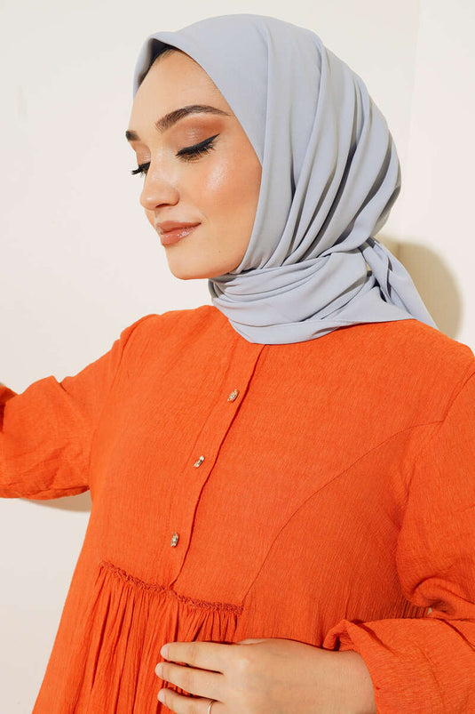 Medina Silk Scarf Light Gray